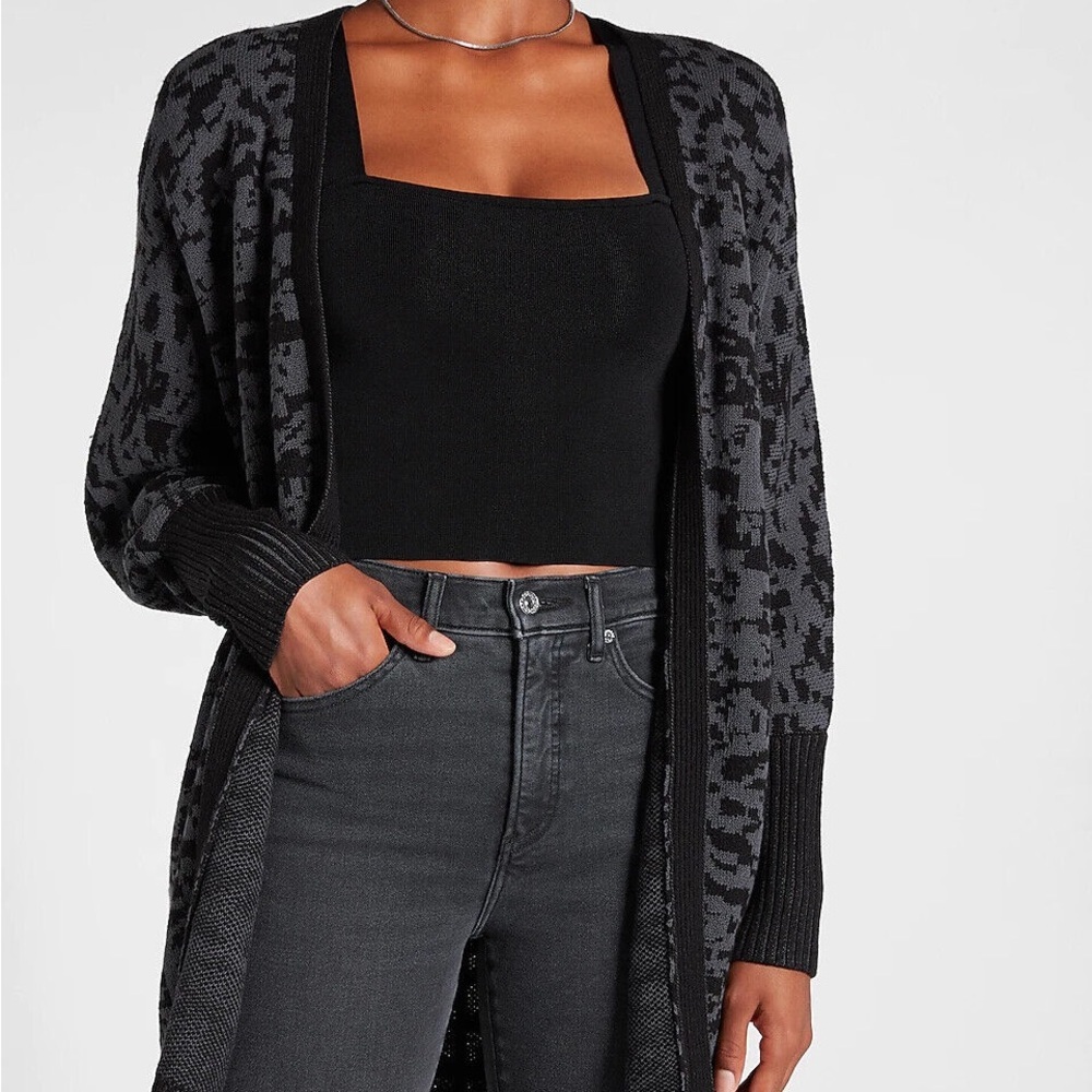Express Leopard Print Cardigan, size M. NWOT.
